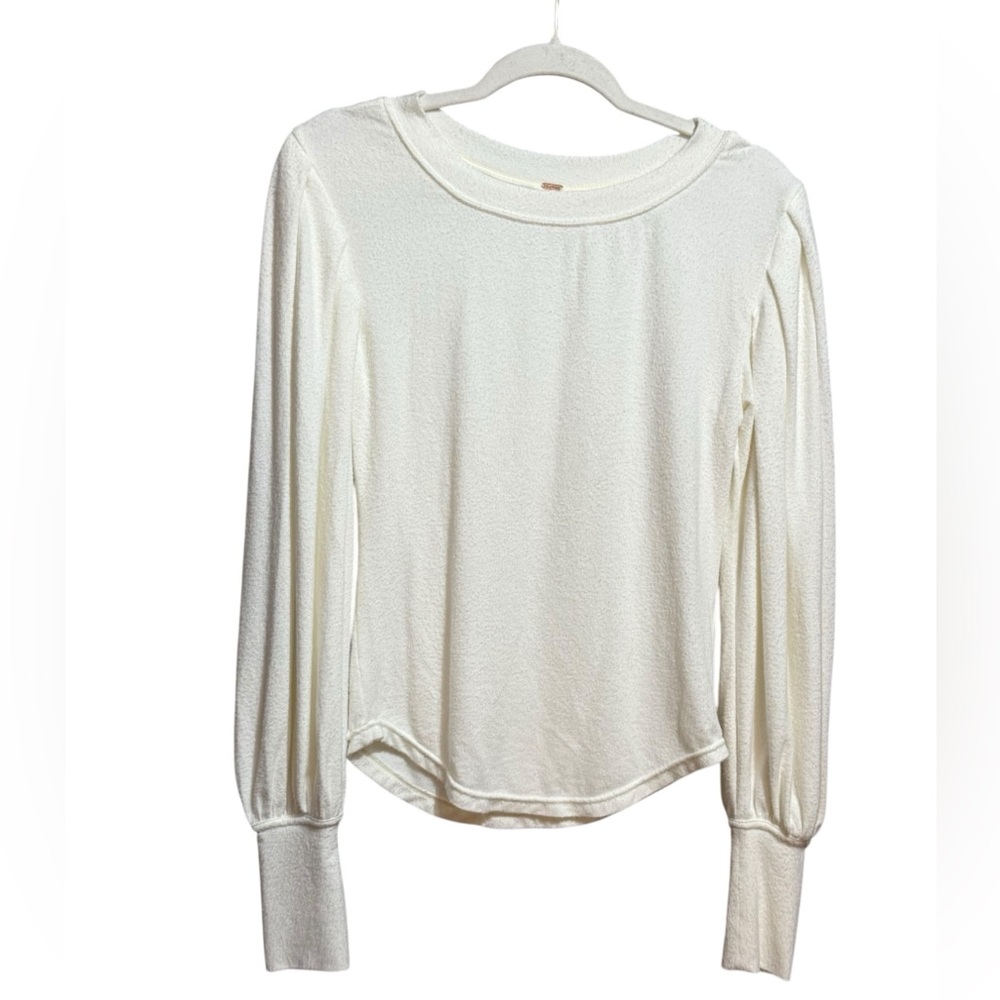 Free People‎ Off-White Lightweight Sweater Soft Slouchy & Effortless Sz S